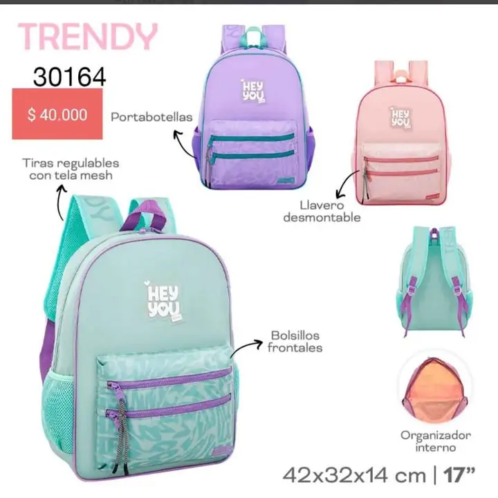 Mochilas varias escolares nena. Febrero 2026