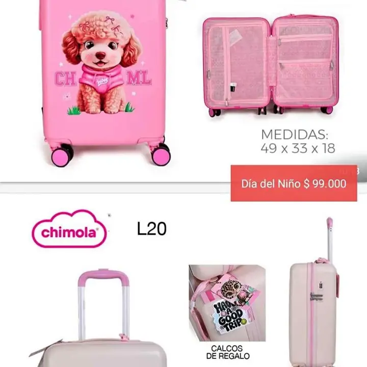 Valijas infantiles & más. agosto 2026