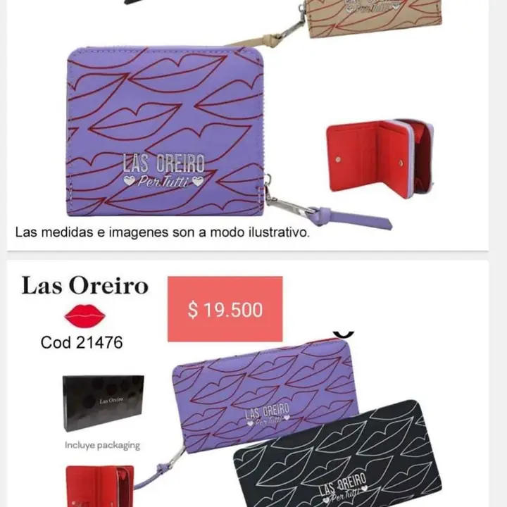 Billeteras varias. Pedido llega el mierc 16/10/24