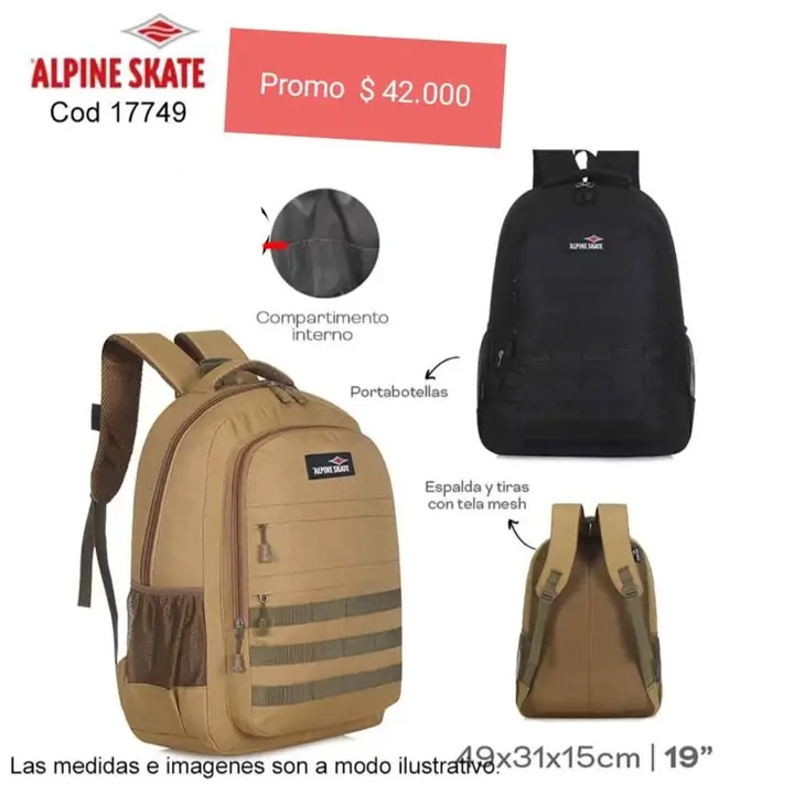 Mochilas juveniles. Febrero 2926