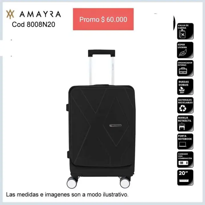Valijas carry on. Agosto 2026