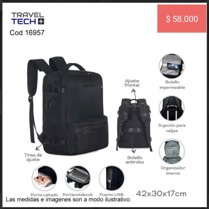 Mochilas de viaje. Pedido llega el 11/07/25