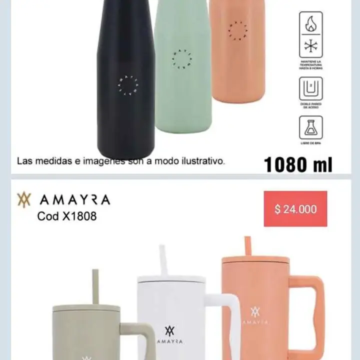 Botellas y vasos térmicos. Octubre 26