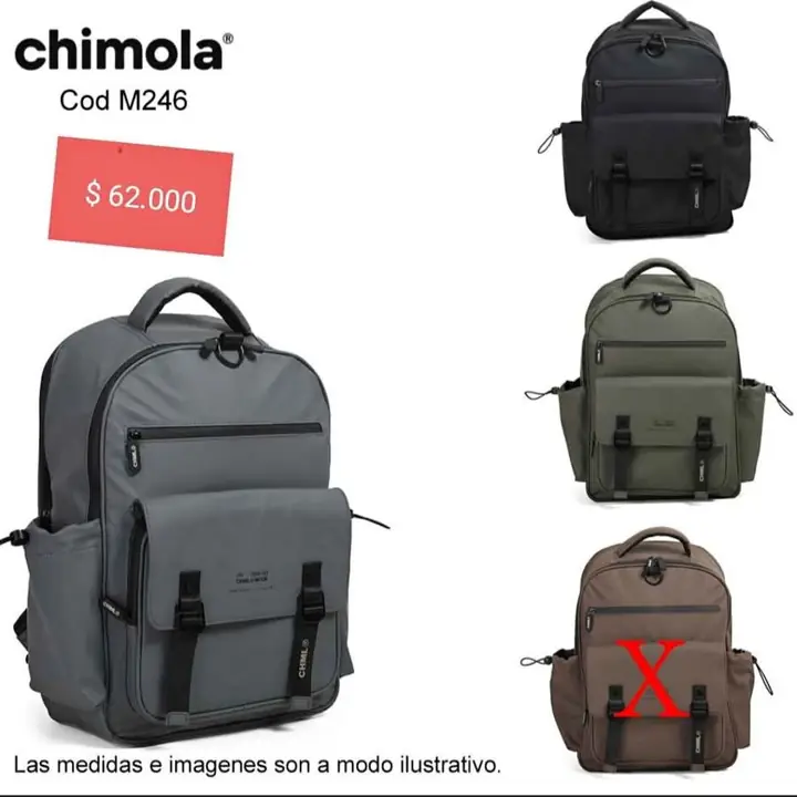 Mochilas unisex. Agosto 2026