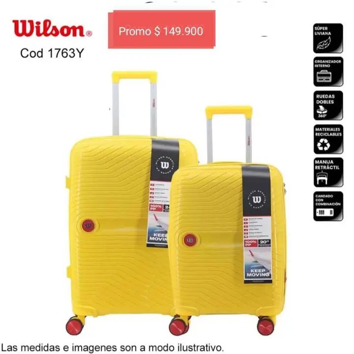 Valijas wilson Set. Promo navidad 2025
