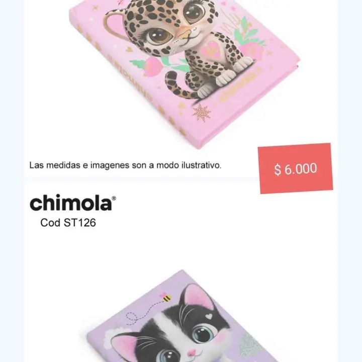 Niñas chimola. Pedido llega sta rsa el 23/04/26