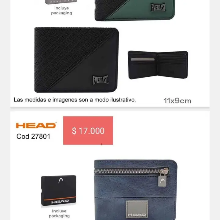 Billeteras hombre. Pedido llega el 06/12/24