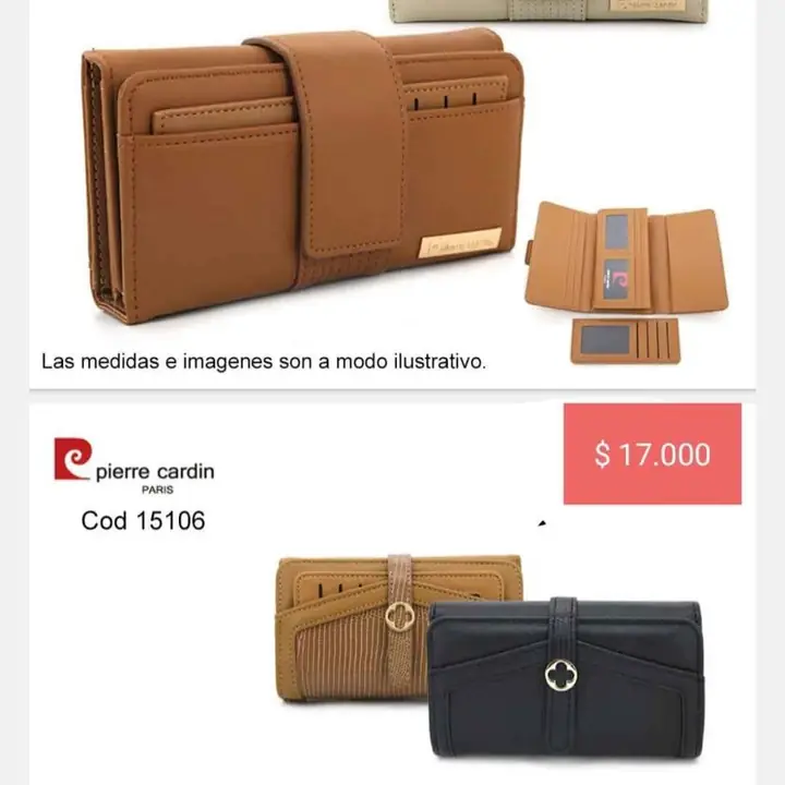 Billeteras. Pedido llega el 29/08/24