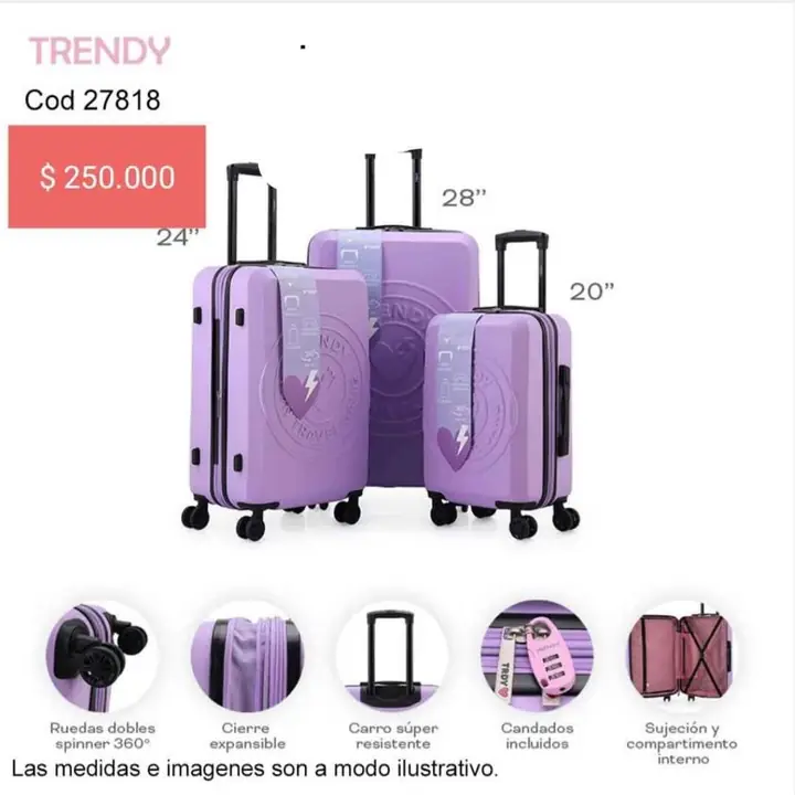 Valijas y bolsos. Octubre 2024
