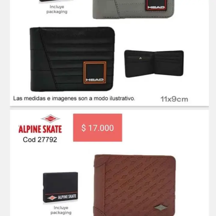 Billeteras hombre. Diciembre 2024