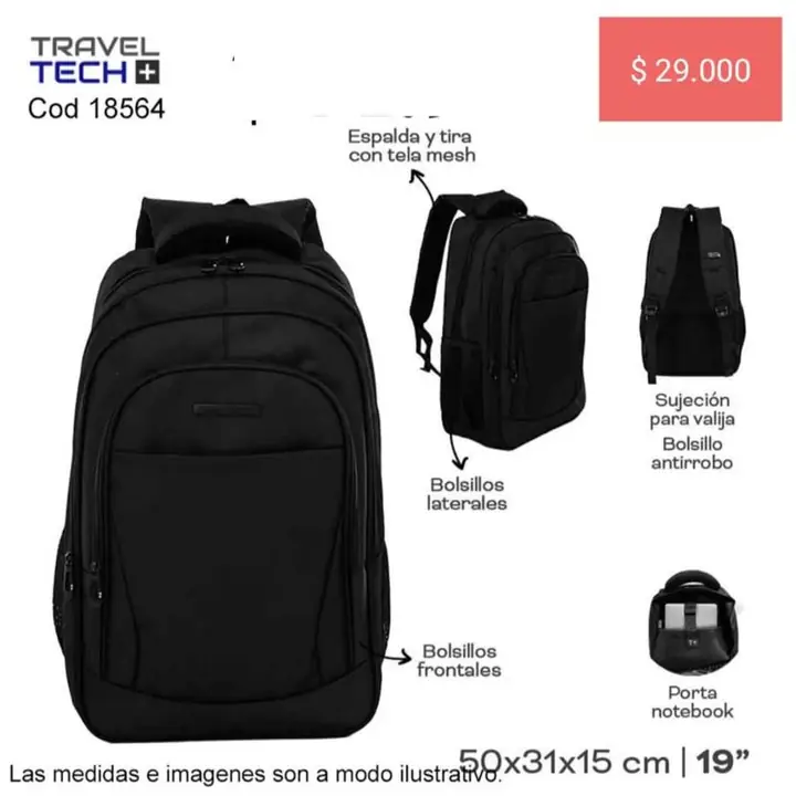 Mochilas urbanas. Pedido llega el 21/07/25