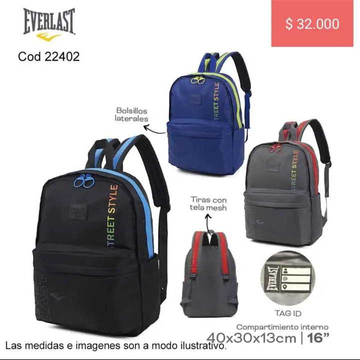 Mochilas urbanas unisex.agosto 25