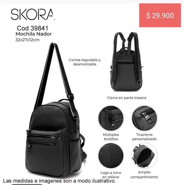 Carteras y mochilas en liquidación. Pedido llega el lunes 18)08/25