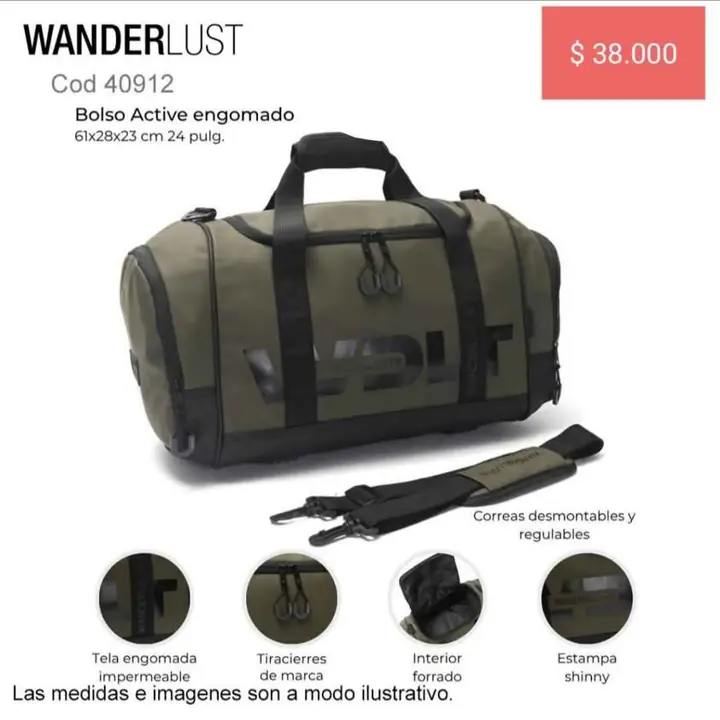 Bolsos de viaje y deportivo. Pedido llega el 04/11)25