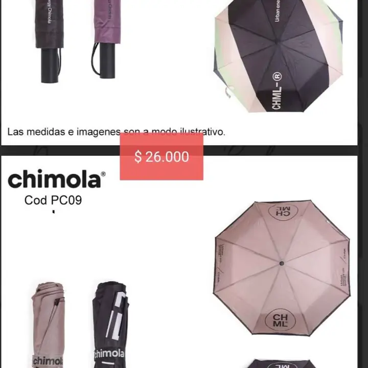 Paraguas varios. Pedido llega el 19/05/25