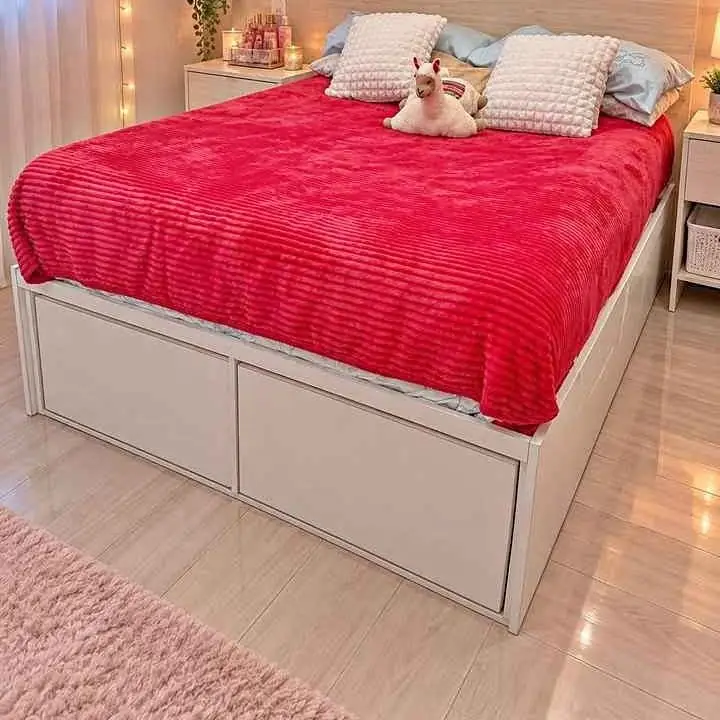 Cama box con cajones y otros espacios de guardado