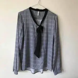 Camisa Mangas Femenina Largas Príncipe Galés. T Medio