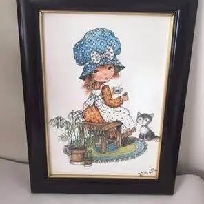 Cuadro Infantil con Marco listo para colgar. Usado en excelente estado. Medidas 35 cm alto x 26,5 cm