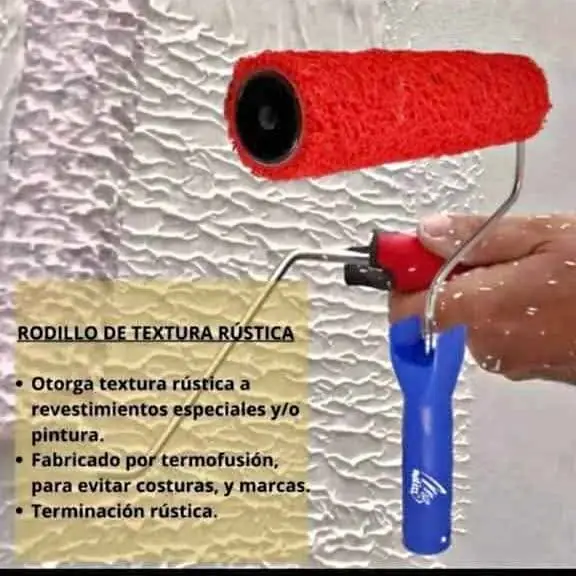 Rodillo de caucho para aplicación de texturado