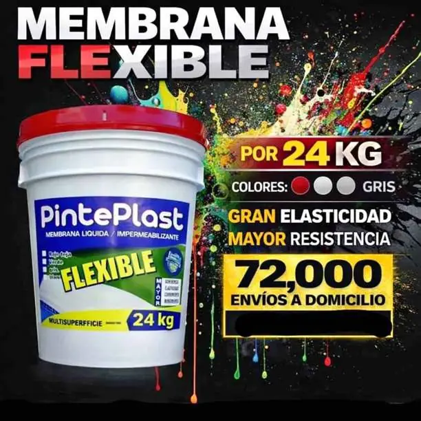 Pintura membrana impermeabilizante flexible