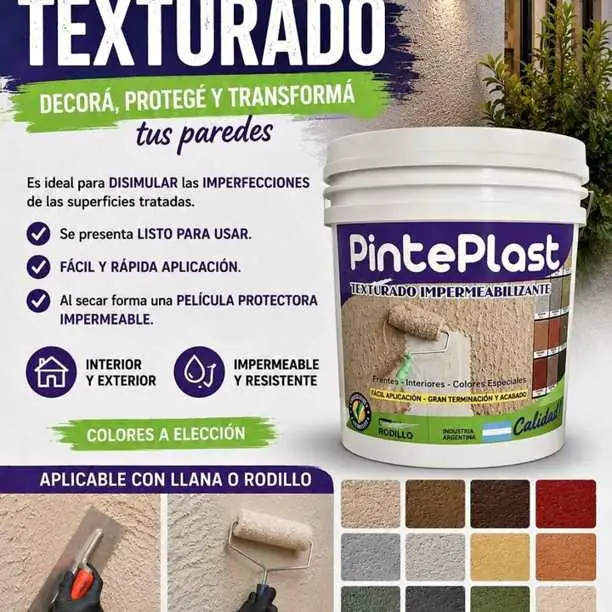 Pintura texturado impermeabilizante