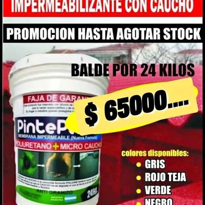 Impermeabilizante con caucho Membrana promocion
