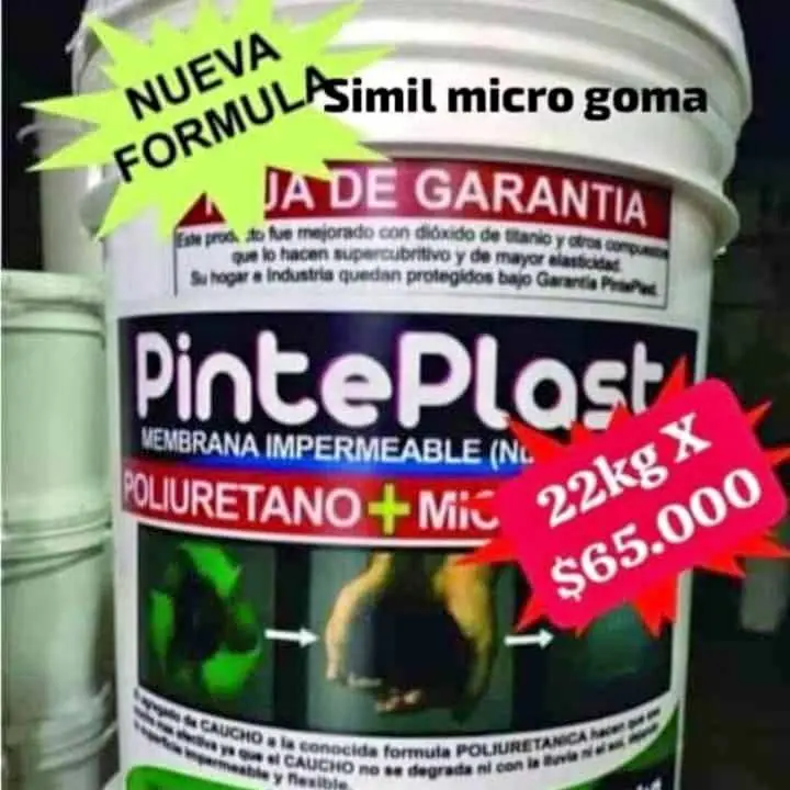 Pintura Impermeabilizante con partículas de caucho nuevo producto