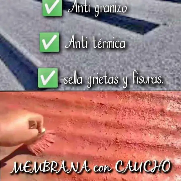 Impermeabilizante con caucho para Techos de loza ,chapas y otra superficie
