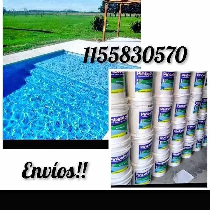 Pintura de pileta Base al agua Base al solvente con caucho