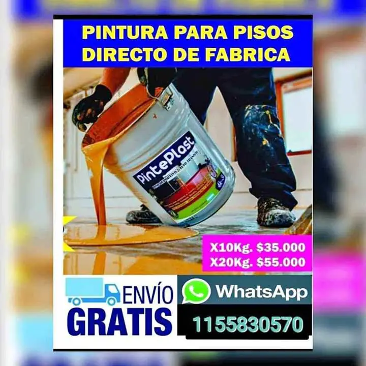 Pintura para pisos ,alto tránsito para interior y exterior acabado mate,antideslizante