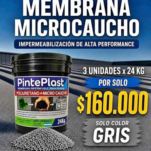 Membrana poliuretánica con caucho