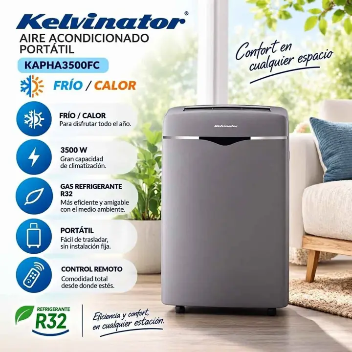 Aire acondicionado portátil kelvinator KAPHA3500FC
