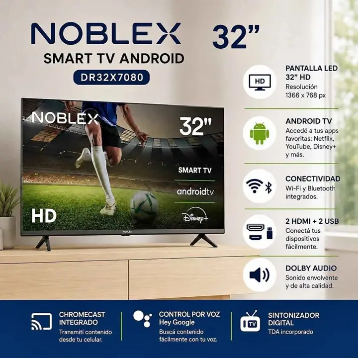 Smart TV LED Noblex 32" C/Android (DR32X7080)