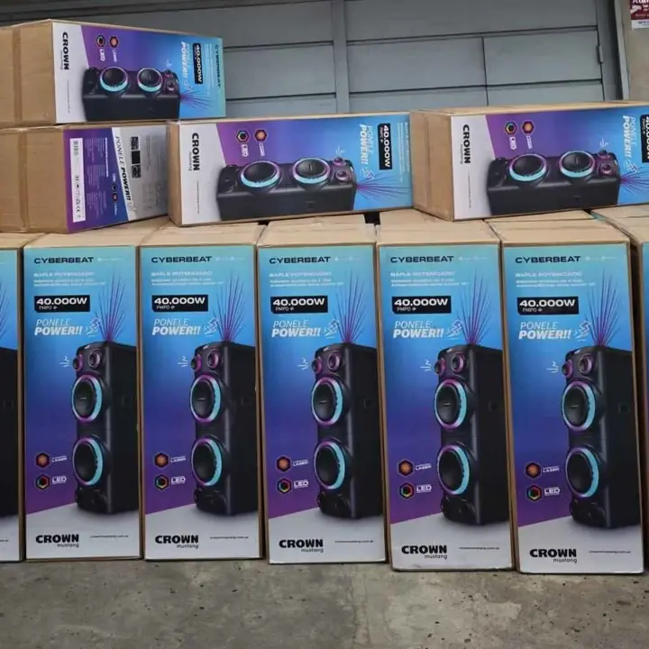 Torre de sonido crown mustang cyberbeat 2 x 12" 40.000PMPO