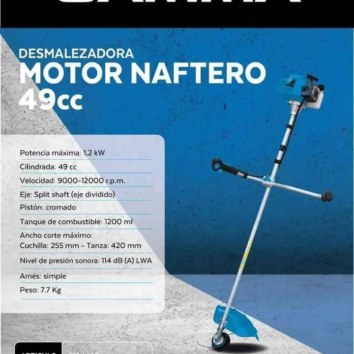 Desmalezadora gamma 49CC 9000-1200R.P.M