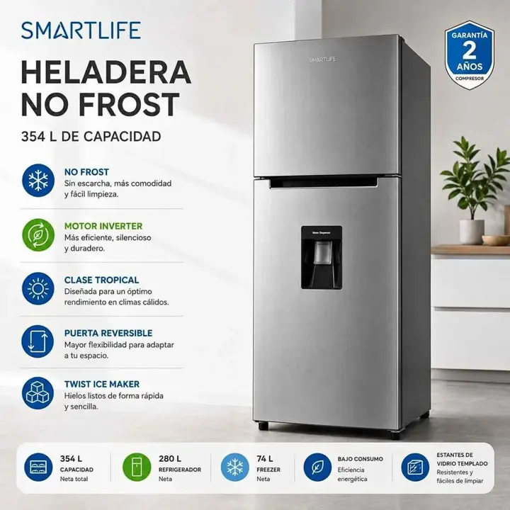 Heladera Smartlife no frost 354 L