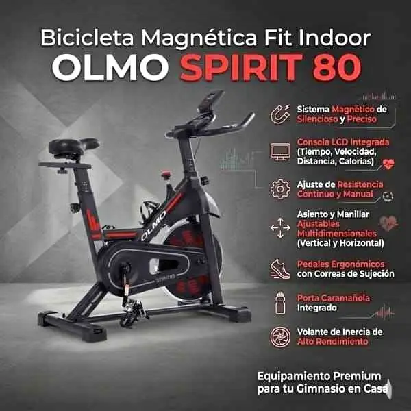 Bicicleta magnética fit indoor spirit 80