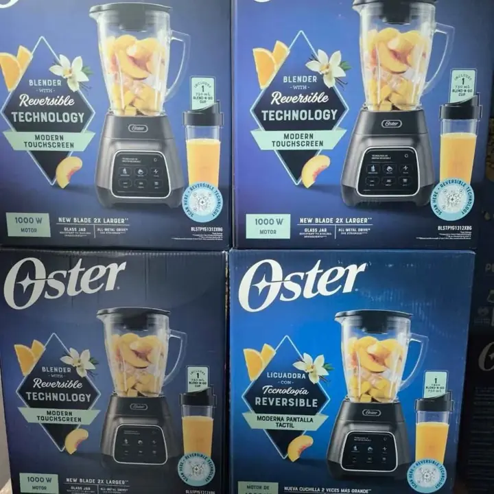 Licuadora Oster reversible tactil 1.5LT jarra de vidrio 1000W