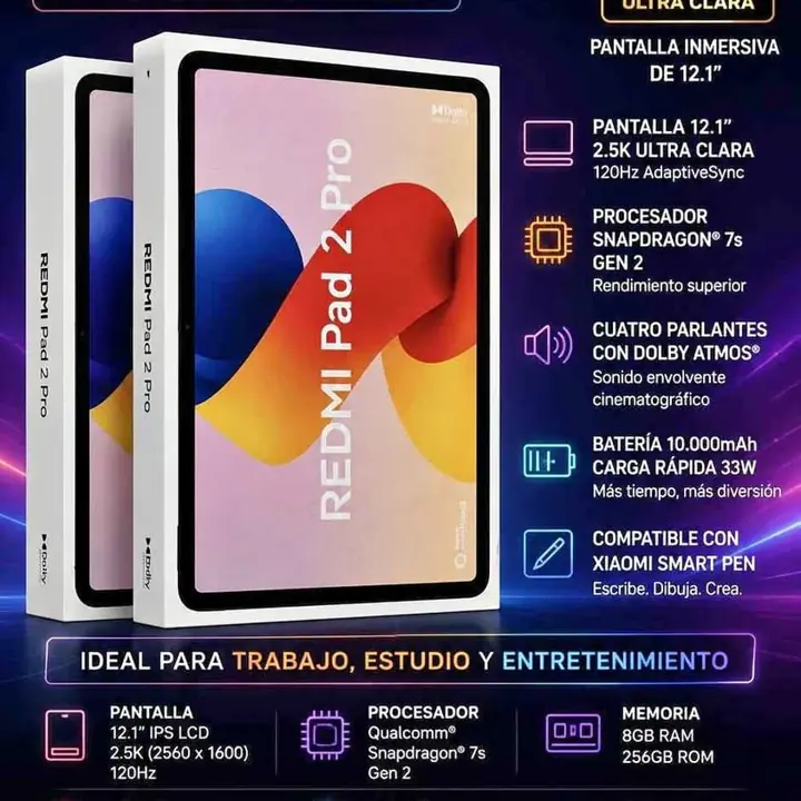 Tablet Redmi Pad 2 Pro 256GB / 8GB RAM