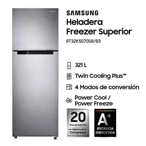 Heladera Samsung RT32 321LTS RT32K5070S8 no frost inverter $900.000 entrega inmediata