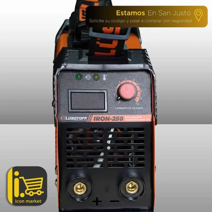 Kit soldador electrica 180A + mascara fotosensible + escuadras LUSQTOFF – MEGAIRON250