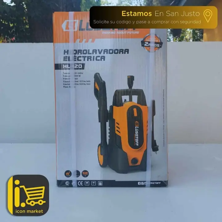 Hidrolavadora Lusqtoff 1200w Alta Presion C Autostop garantia de 2 años