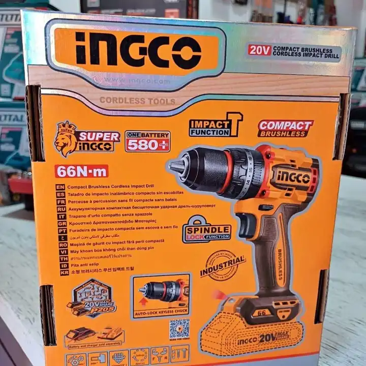 Taladro+ator+percutor+66nm+ingco+solo+sin+batería+ni+cargador+