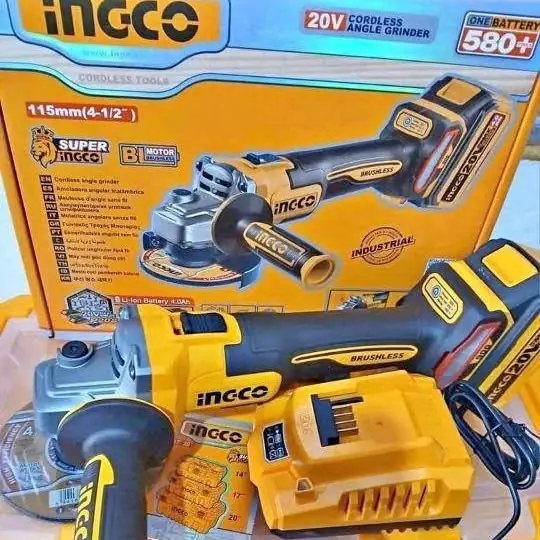 Amoladora+inalámbrico+ingco+1bateria4ah+cargador+disco+