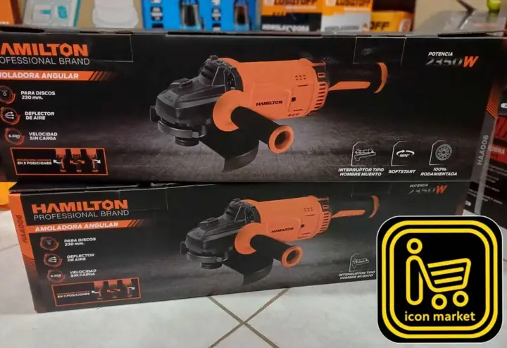 Amoladora Angular (9") 2350w 6500rpm hamilton precio: 190.000