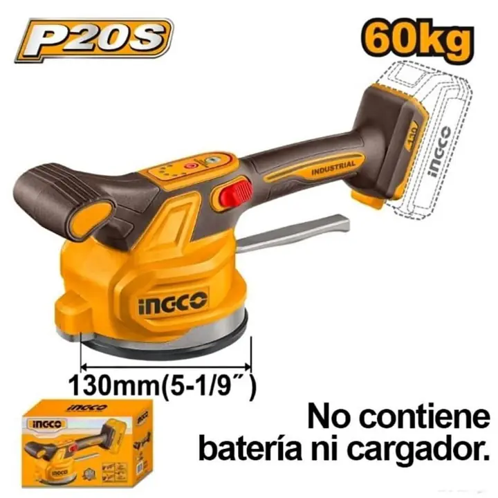 Ventosa vibradora baldosas cerámica Porcelanato 20v ingco