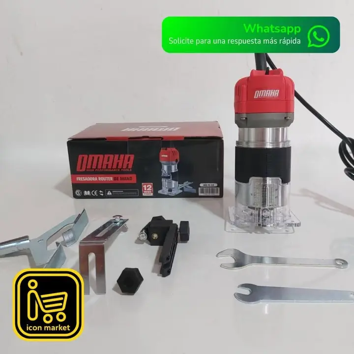 Fresadora Router de mano 530W Madera con Guía Paralela