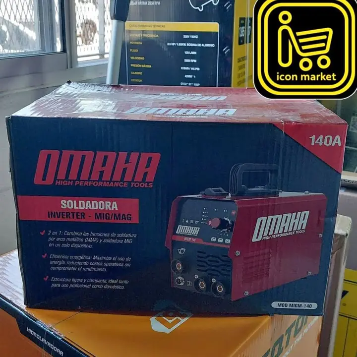 Soldadora 140amp MIG Mma flux sin gas Omaha