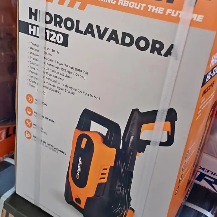 Hidrolavadora 100bar 1200w cm recipiente de jabón lusqtoff