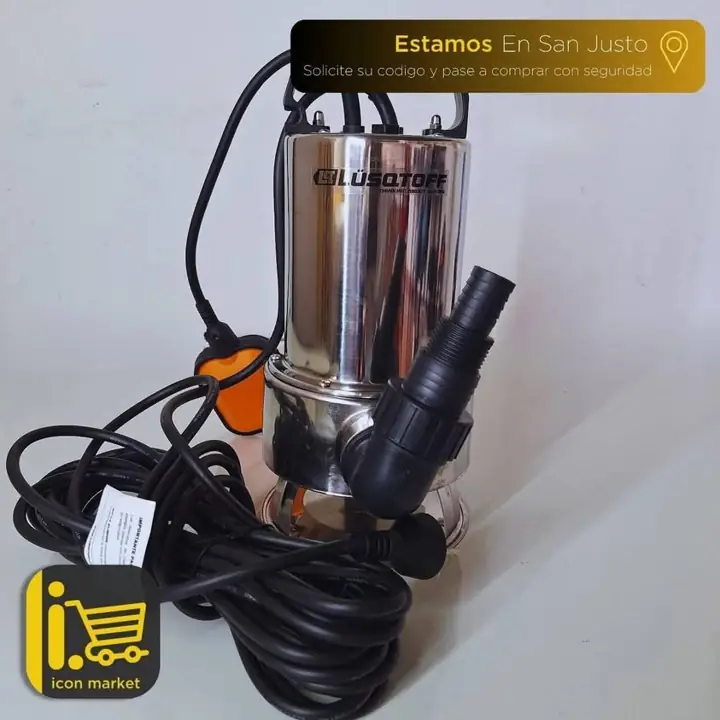 Bomba sumergible 750w inoxidable lusqtoff